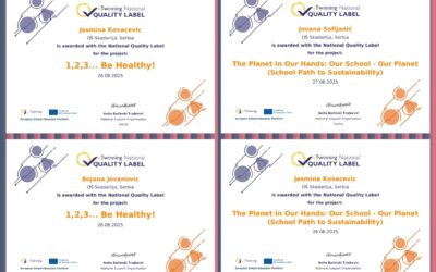 Наши eTwinning пројекти награђени Националном ознаком квалитета! 